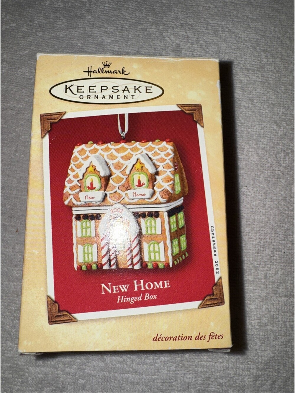 New Home - Gingerbread House Hinged Box - 2002 Hallmark Ornament -